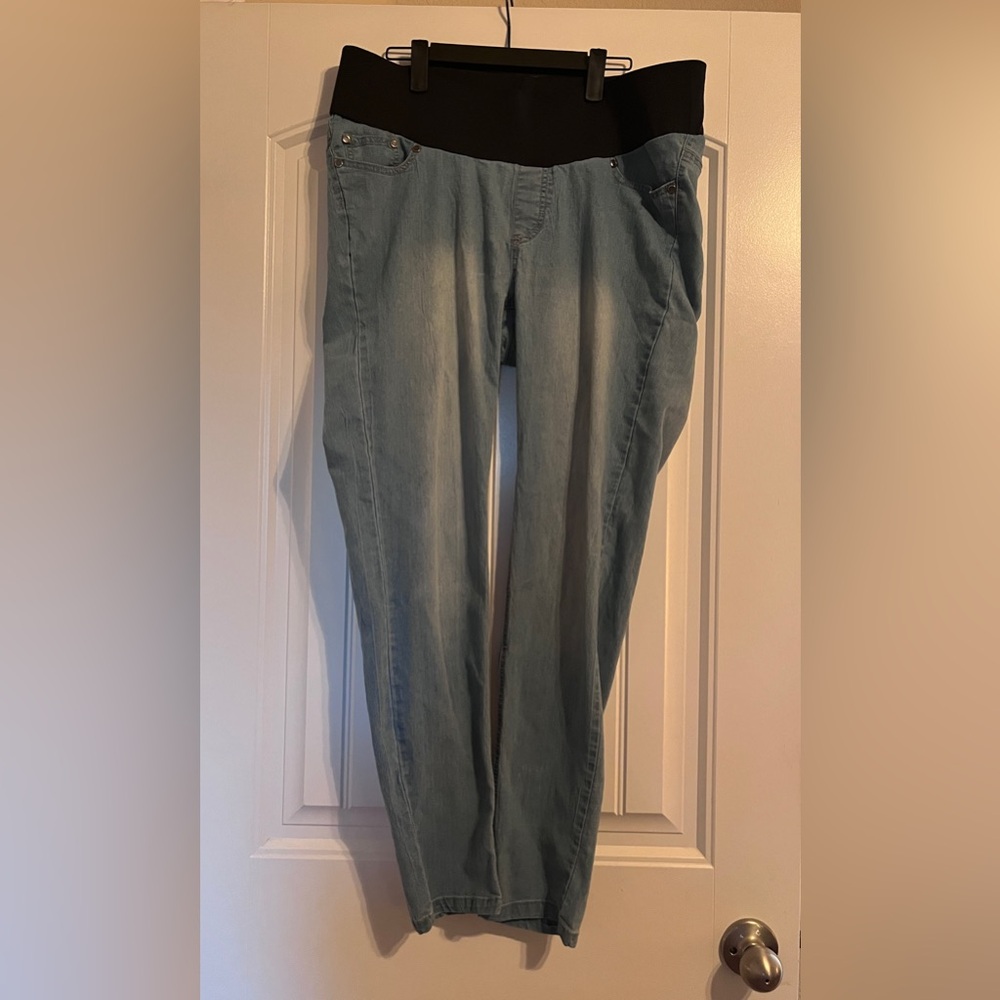 Oh! Mamma Women's Light Blue Boyfriend Jeans
